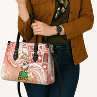 Hawaii Mele Kalikimaka Leather Bag Hula Santa Retro Style Red - Polynesian Pride