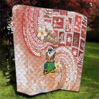 Hawaii Mele Kalikimaka Quilt Hula Santa Retro Style Red - Polynesian Pride