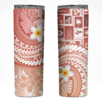 Hawaii Mele Kalikimaka Skinny Tumbler Hula Santa Retro Style Red - Polynesian Pride