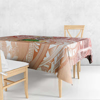 Hawaii Mele Kalikimaka Tablecloth Hula Santa Retro Style Red - Polynesian Pride