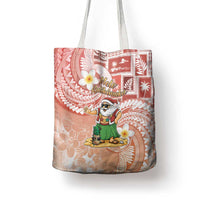 Hawaii Mele Kalikimaka Tote Bag Hula Santa Retro Style Red - Polynesian Pride