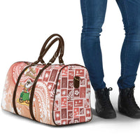 Hawaii Mele Kalikimaka Travel Bag Hula Santa Retro Style Red - Polynesian Pride