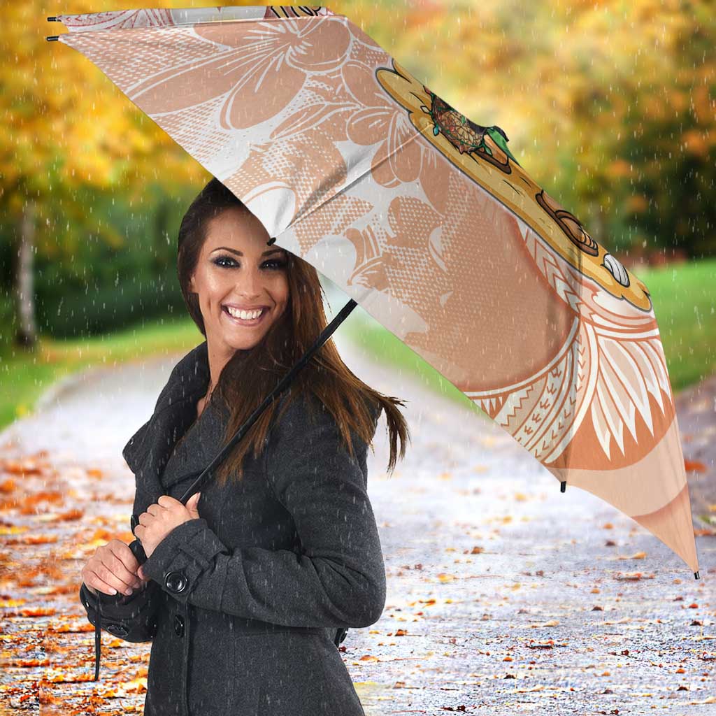 Hawaii Mele Kalikimaka Umbrella Hula Santa Retro Style Red - Polynesian Pride