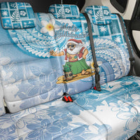 Hawaii Mele Kalikimaka Back Car Seat Cover Hula Santa Retro Style Blue - Polynesian Pride