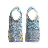 Hawaii Mele Kalikimaka Christmas Knitted V-Neck Vest Hula Santa Retro Style Blue - Polynesian Pride