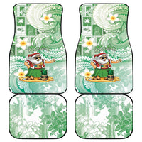 Hawaii Mele Kalikimaka Car Mats Hula Santa Retro Style Green - Polynesian Pride