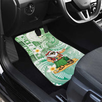 Hawaii Mele Kalikimaka Car Mats Hula Santa Retro Style Green - Polynesian Pride