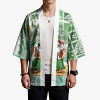Hawaii Mele Kalikimaka Kimono Hula Santa Retro Style Green - Polynesian Pride
