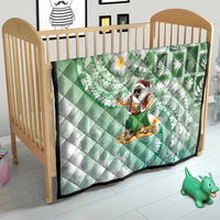 Hawaii Mele Kalikimaka Quilt Hula Santa Retro Style Green - Polynesian Pride