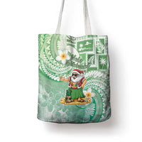 Hawaii Mele Kalikimaka Tote Bag Hula Santa Retro Style Green - Polynesian Pride
