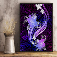 Galaxy Polynesian Pattern With Tropical Flowers Canvas Wall Art LT05 - Polynesian Pride