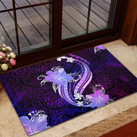 Galaxy Polynesian Pattern With Tropical Flowers Rubber Doormat LT05 - Polynesian Pride