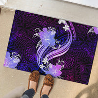 Galaxy Polynesian Pattern With Tropical Flowers Rubber Doormat LT05 - Polynesian Pride