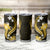 Gold Polynesian Pattern With Tropical Flowers Tumbler Cup