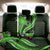 Green Polynesian Pattern With Tropical Flowers Back Car Seat Cover LT05 - Polynesian Pride