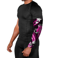 Pink Polynesian Pattern With Tropical Flowers Arm Sleeves - Polynesian Pride