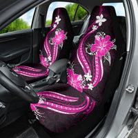 Pink Polynesian Pattern With Tropical Flowers Car Seat Cover LT05 - Polynesian Pride