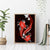 Red Polynesian Pattern With Tropical Flowers Canvas Wall Art LT05 - Polynesian Pride