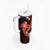 Red Polynesian Pattern With Tropical Flowers Tumbler With Handle