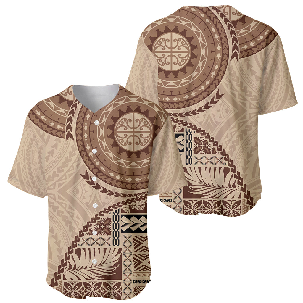 Samoa Siapo Pattern Simple Style Baseball Jersey LT05 - Polynesian Pride