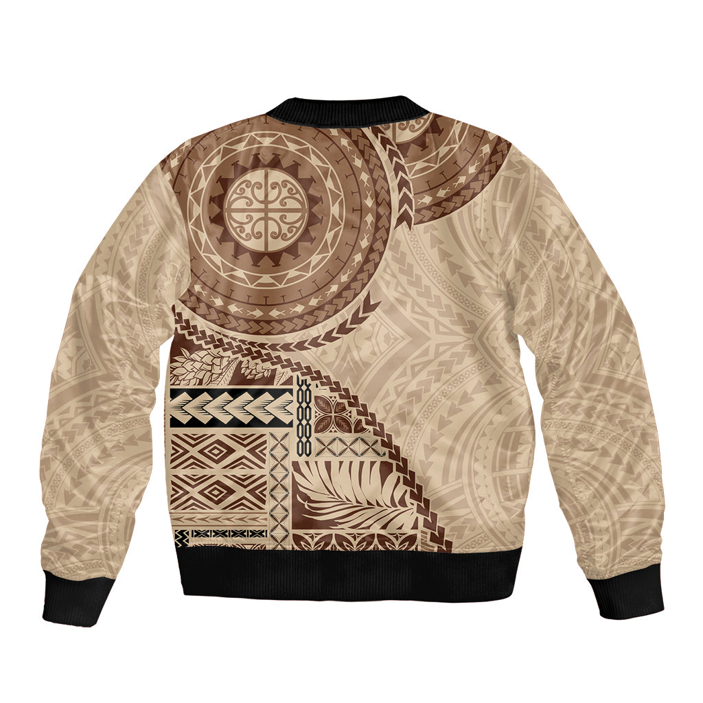 Samoa Siapo Pattern Simple Style Bomber Jacket LT05 - Polynesian Pride