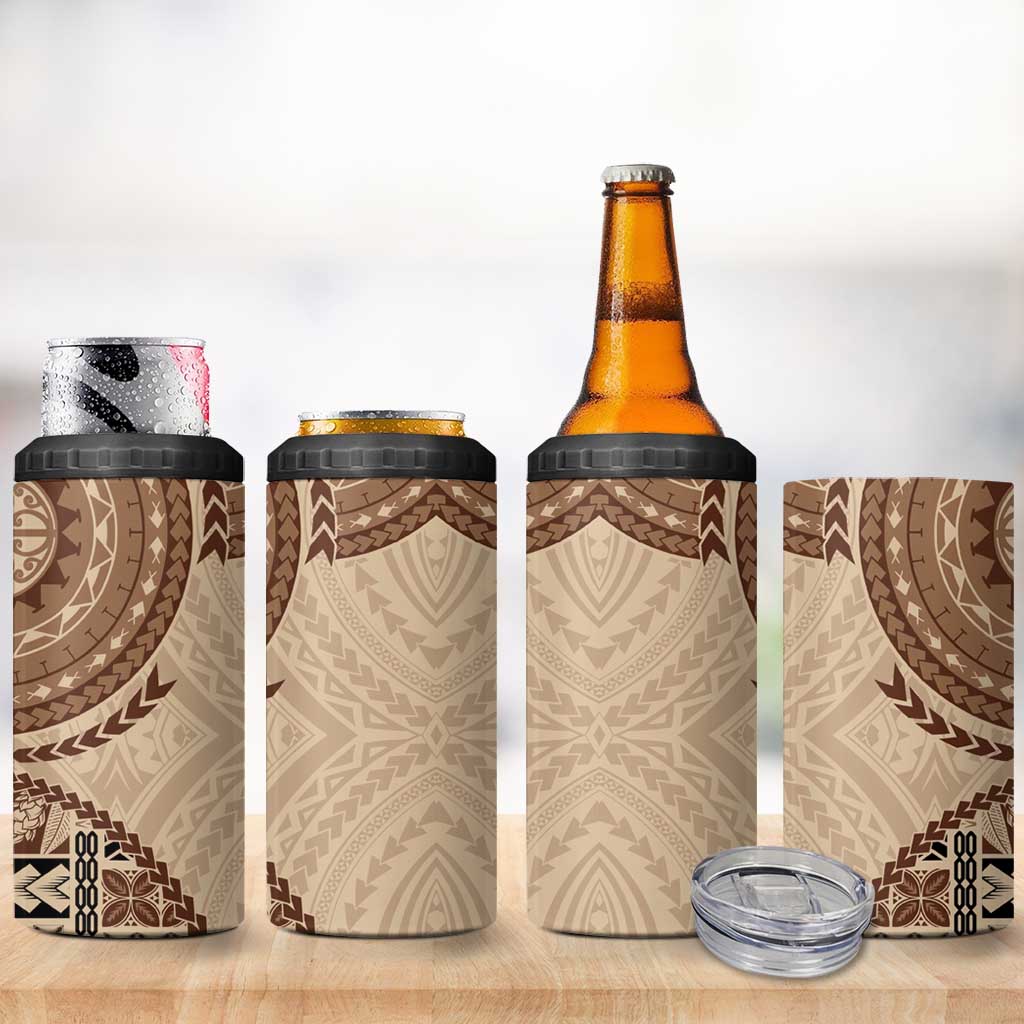 Samoa Siapo Pattern Simple Style 4 in 1 Can Cooler Tumbler