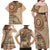 Samoa Siapo Pattern Simple Style Family Matching Off Shoulder Maxi Dress and Hawaiian Shirt LT05 - Polynesian Pride