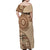 Samoa Siapo Pattern Simple Style Family Matching Off Shoulder Maxi Dress and Hawaiian Shirt LT05 - Polynesian Pride