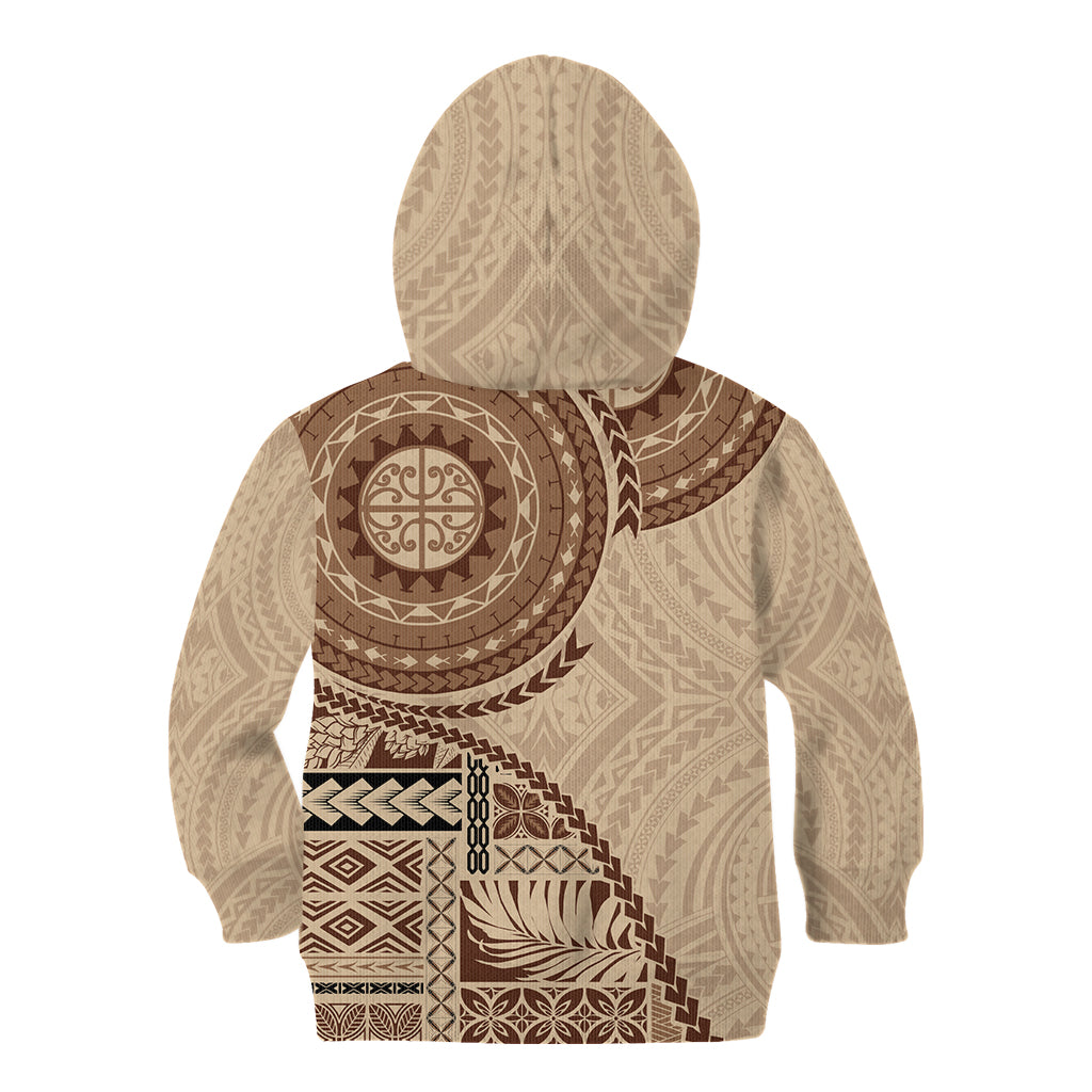Samoa Siapo Pattern Simple Style Kid Hoodie LT05 - Polynesian Pride