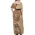 Samoa Siapo Pattern Simple Style Off Shoulder Maxi Dress LT05 - Polynesian Pride