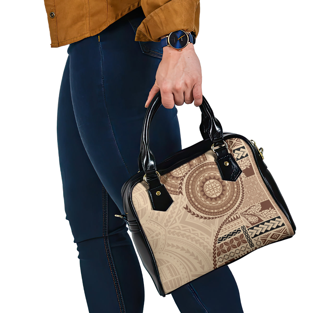 Samoa Siapo Pattern Simple Style Shoulder Handbag LT05 - Polynesian Pride