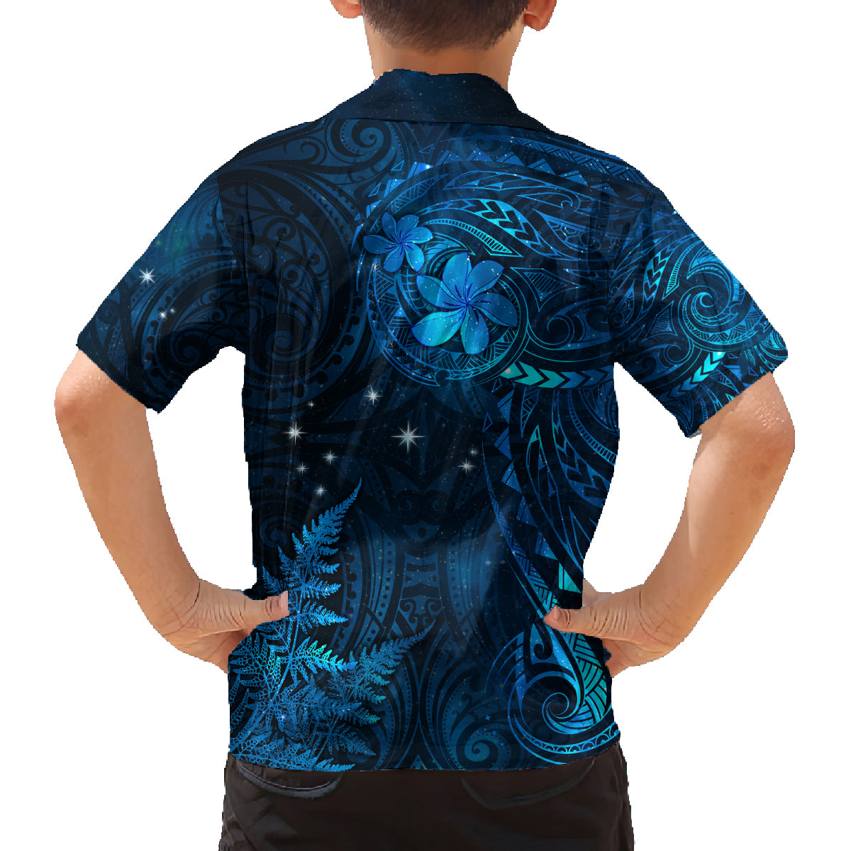 New Zealand Matariki Family Matching Off Shoulder Maxi Dress and Hawaiian Shirt Maori New Year LT05 - Polynesian Pride