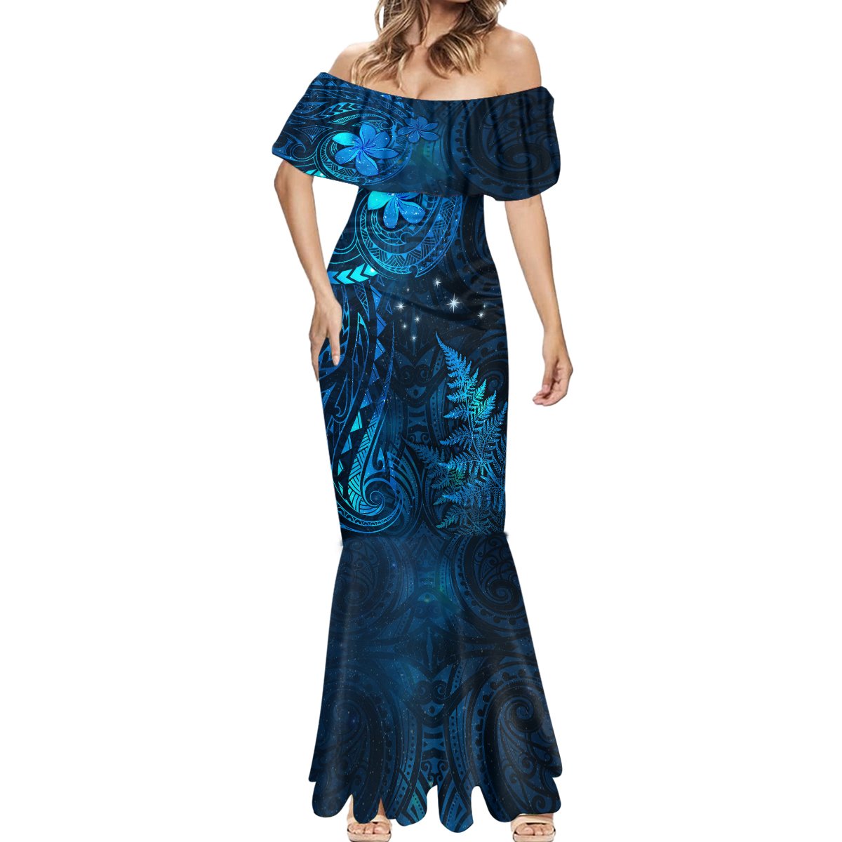 New Zealand Matariki Mermaid Dress Maori New Year LT05 - Polynesian Pride