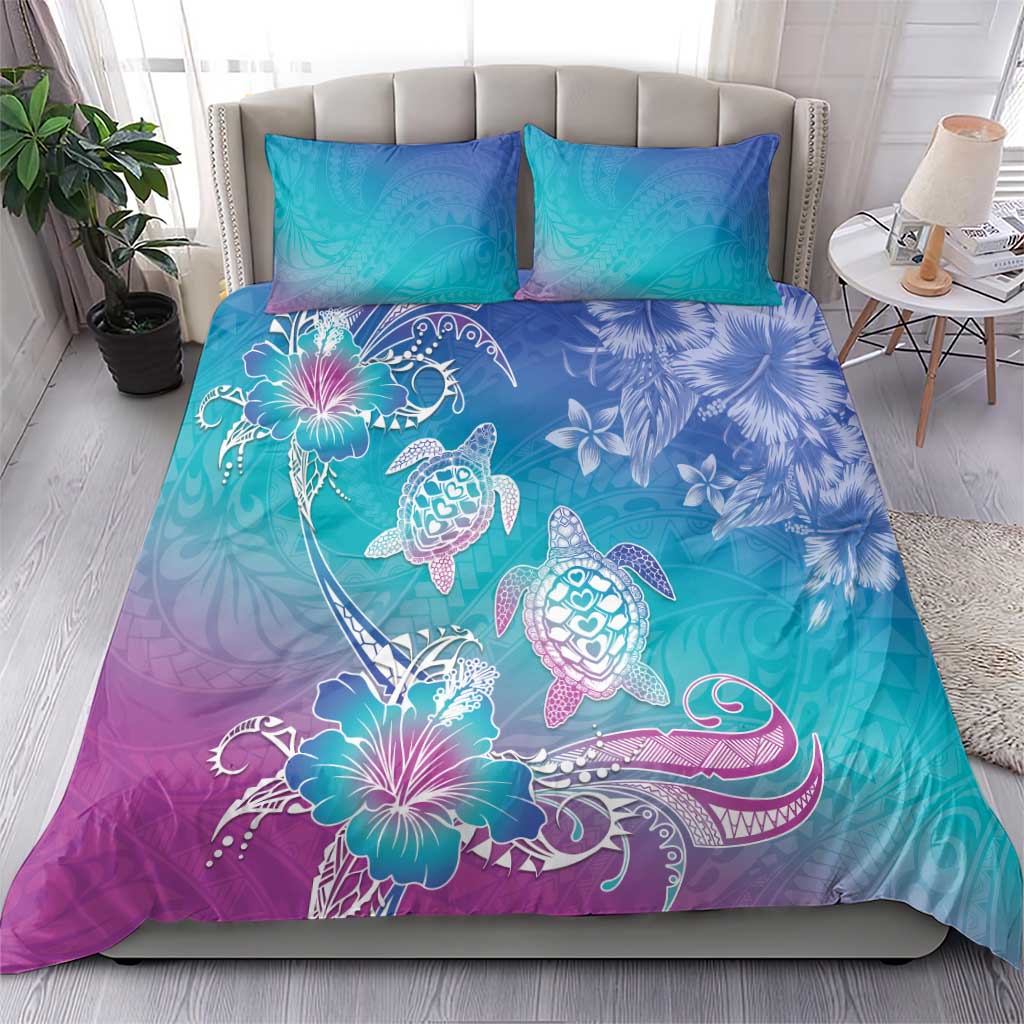 Polynesia Sea Turtle Couple Bedding Set Love Is Life
