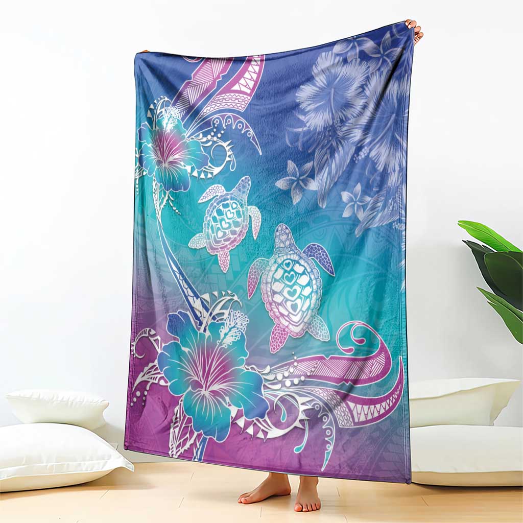 Polynesia Sea Turtle Couple Blanket Love Is Life