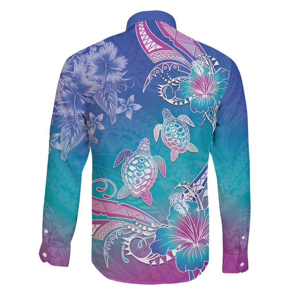 Polynesia Sea Turtle Couple Family Matching Mermaid Dress and Hawaiian Shirt Love Is Life