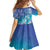 Polynesia Sea Turtle Couple Family Matching Off The Shoulder Long Sleeve Dress and Hawaiian Shirt Love Is Life