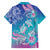 Polynesia Sea Turtle Couple Family Matching Off The Shoulder Long Sleeve Dress and Hawaiian Shirt Love Is Life