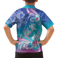 Polynesia Sea Turtle Couple Family Matching Summer Maxi Dress and Hawaiian Shirt Love Is Life