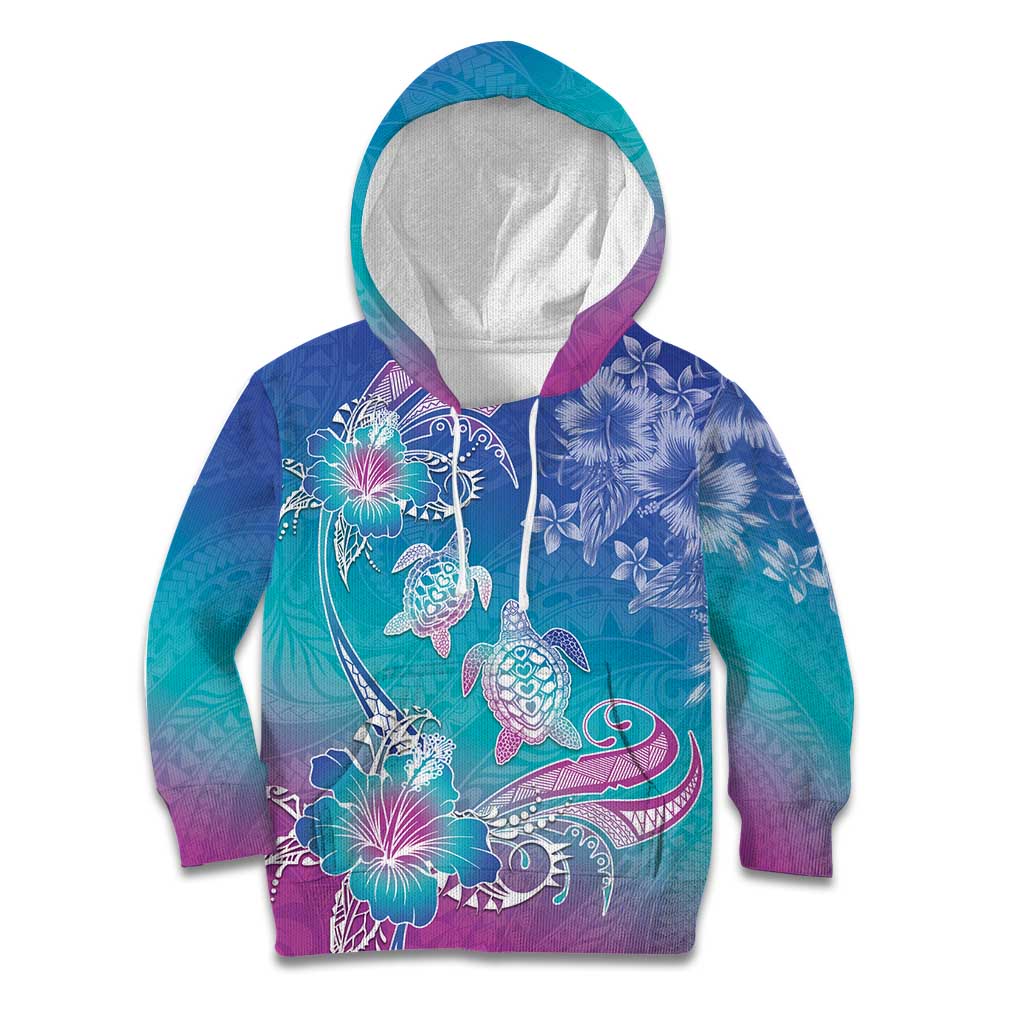 Polynesia Sea Turtle Couple Kid Hoodie Love Is Life