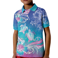 Polynesia Sea Turtle Couple Kid Polo Shirt Love Is Life