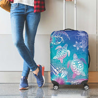 Polynesia Sea Turtle Couple Luggage Cover Love Is Life