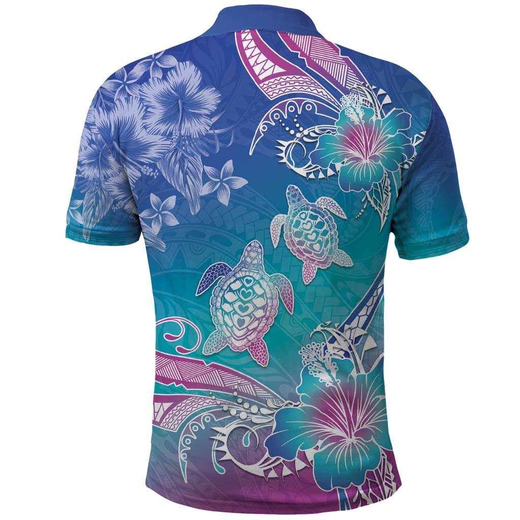 Polynesia Sea Turtle Couple Polo Shirt Love Is Life