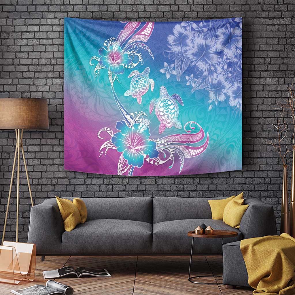 Polynesia Sea Turtle Couple Tapestry Love Is Life