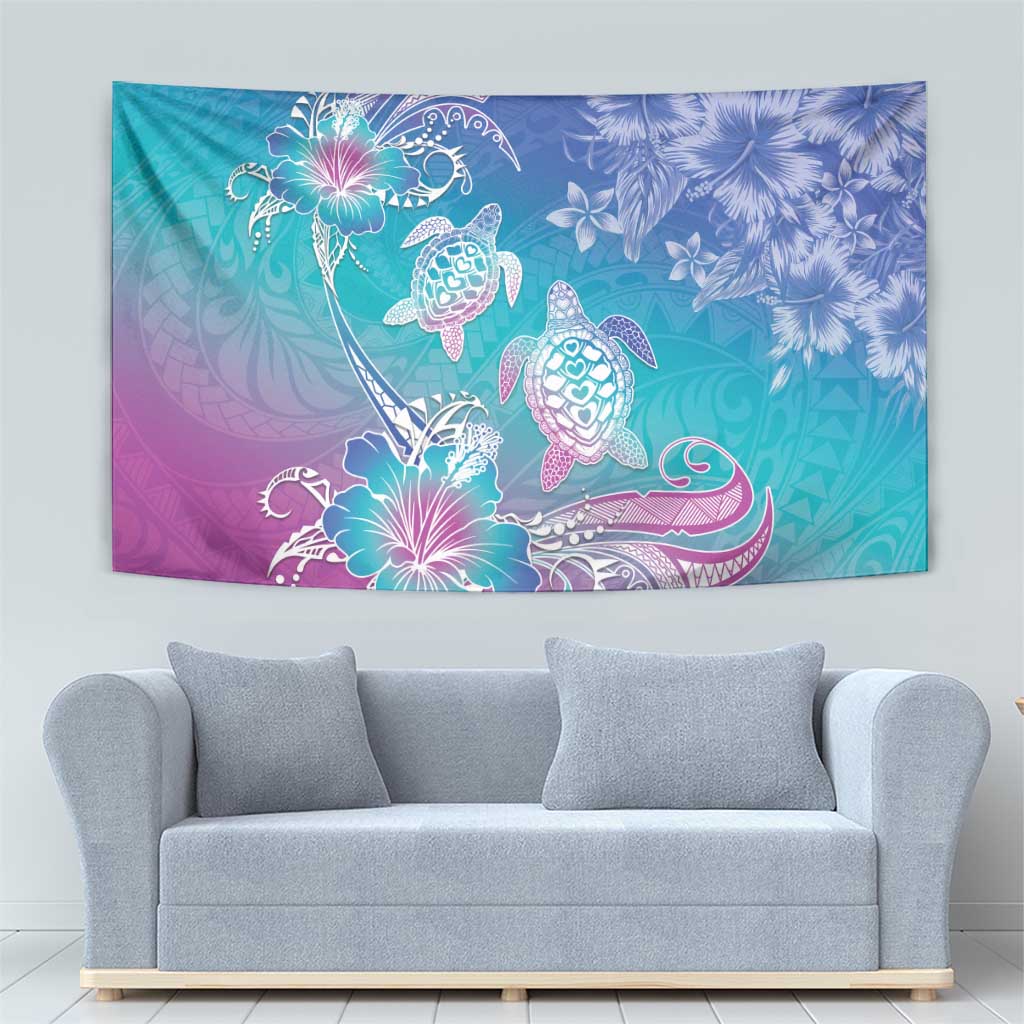 Polynesia Sea Turtle Couple Tapestry Love Is Life