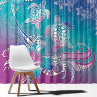 Polynesia Sea Turtle Couple Window Curtain Love Is Life