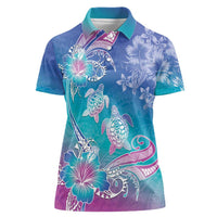Polynesia Sea Turtle Couple Women Polo Shirt Love Is Life