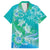 Polynesia Sea Turtle Couple Family Matching Off The Shoulder Long Sleeve Dress and Hawaiian Shirt I Am Turtley In Love With You