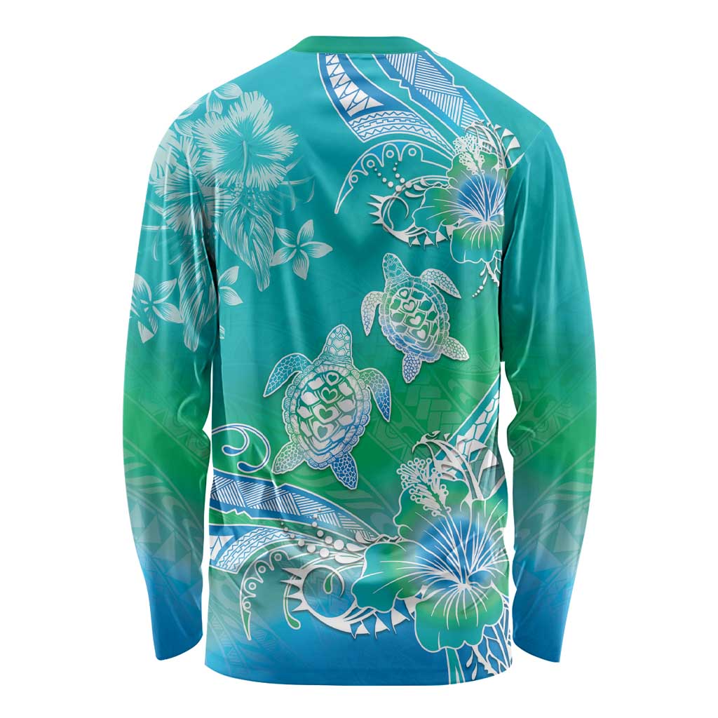 Polynesia Sea Turtle Couple Long Sleeve Shirt I Am Turtley In Love With You