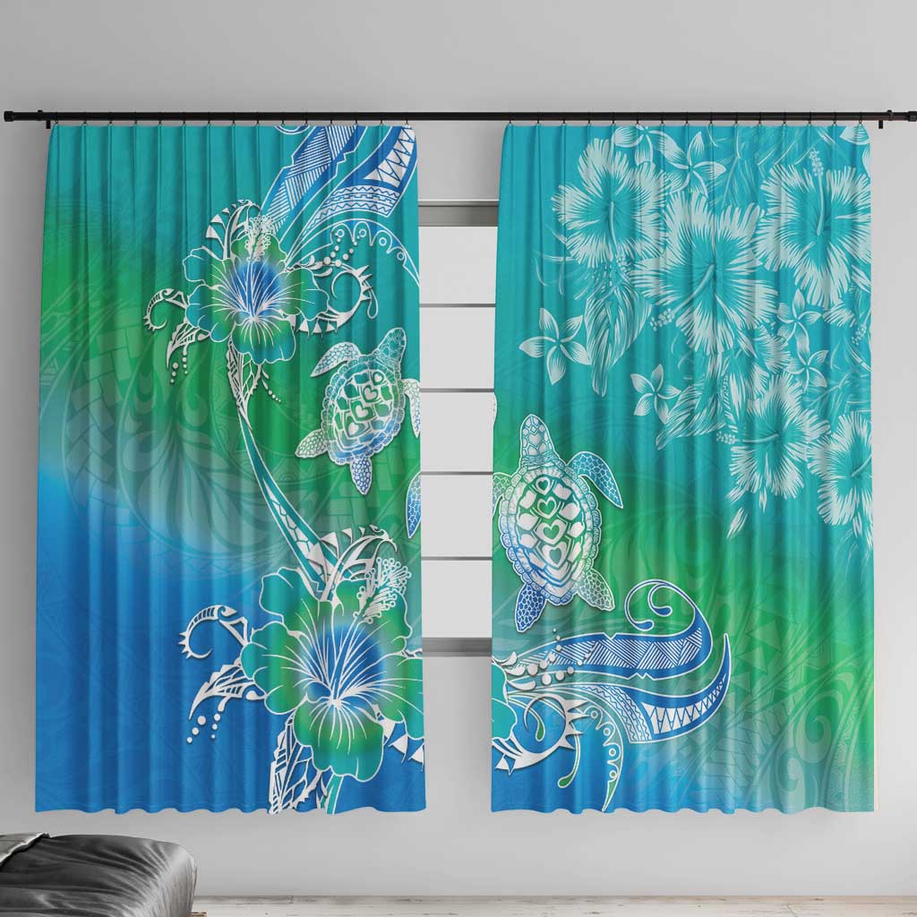 Polynesia Sea Turtle Couple Window Curtain I Am Turtley In Love With You
